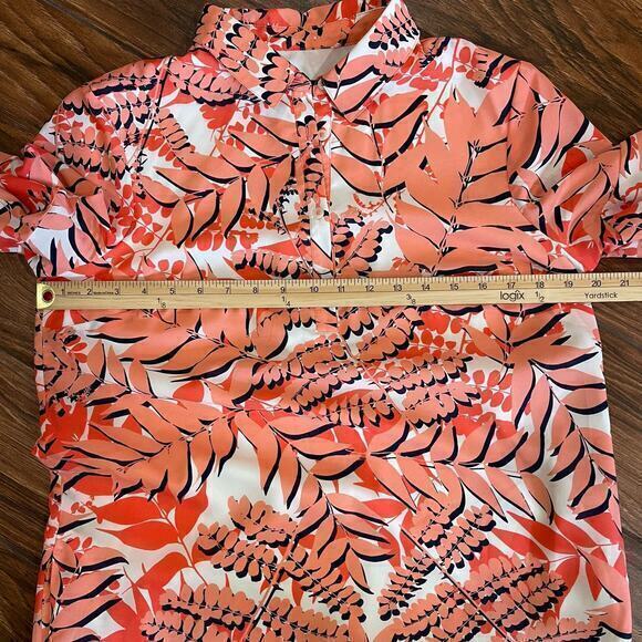 Banana Republic Medium Shift Dress Pockets Ruffle Sleeve Bloomcore Professional - Picture 4 of 7